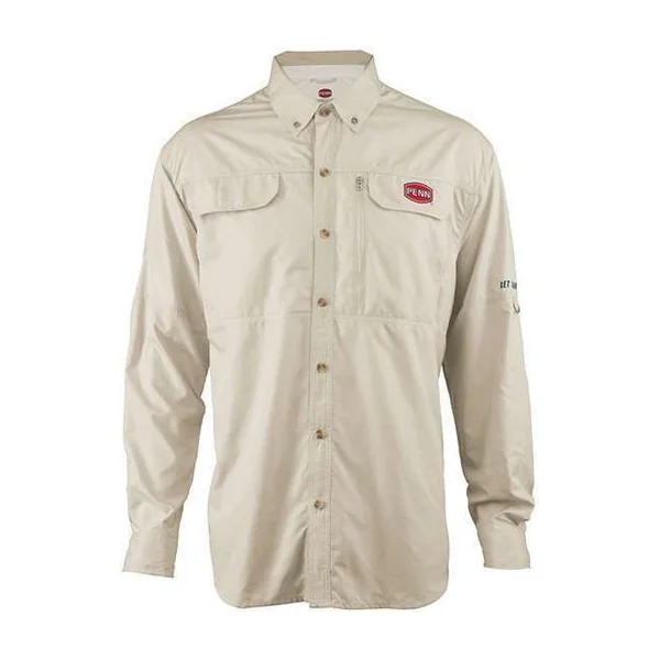 Penn Vented Performance Shirt Tan - Size Medium
