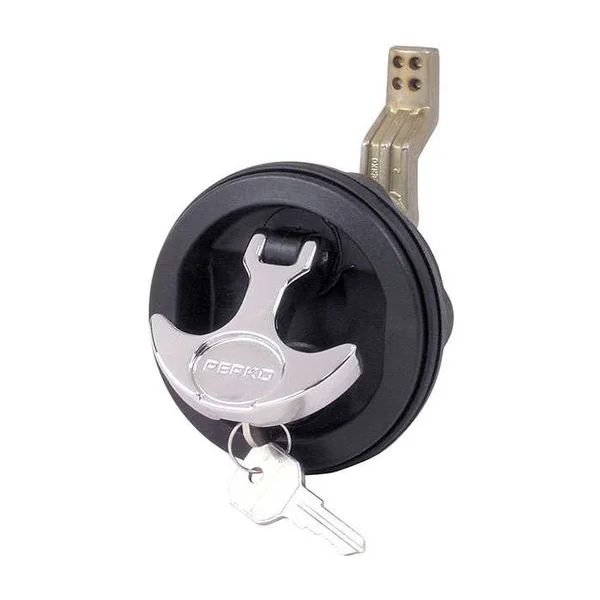 Perko 1091DP1BLK ''T'' Handle Surface Mount Latch - Locking w/ Offset Cam Bar