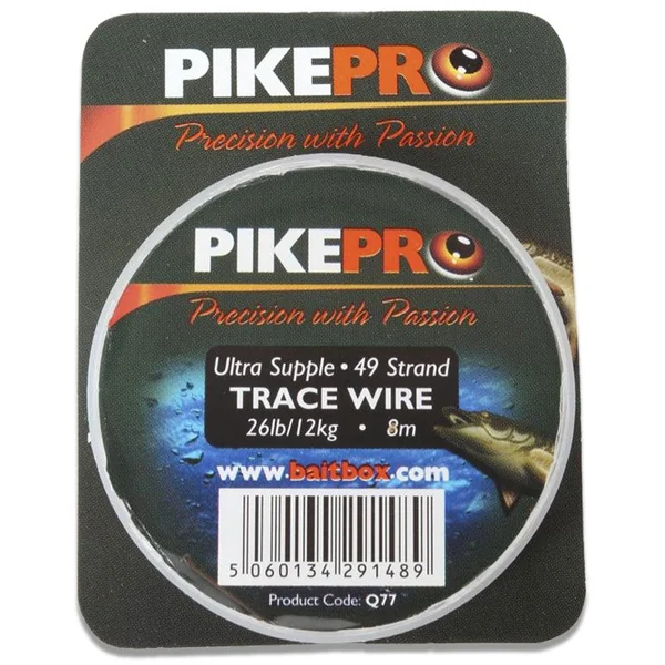 PikePro 49 Strand Trace Wire 40lb 8m Spool
