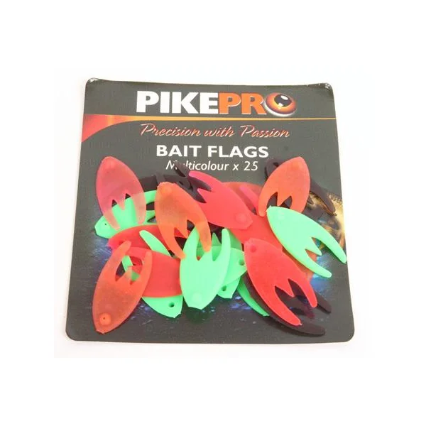PikePro Multi-Coloured Bait Flags 25pc