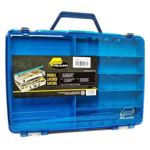 Plano Box Beige Satchel - w/Blue Lid (115503)
