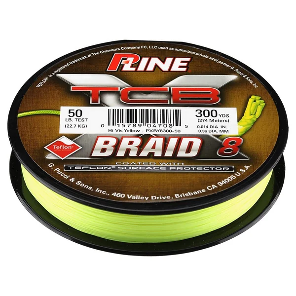 P-Line TCB 8 Teflon Coated Braided Line Yellow