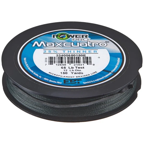Power Pro Maxcuatro Spectra Braided Line Moss Green