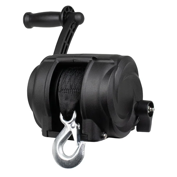 Powerwinch Premier Series Winch 2000lb, 8", Crank Arm - Carbon Black [21300-W-2000-8-B-R]
