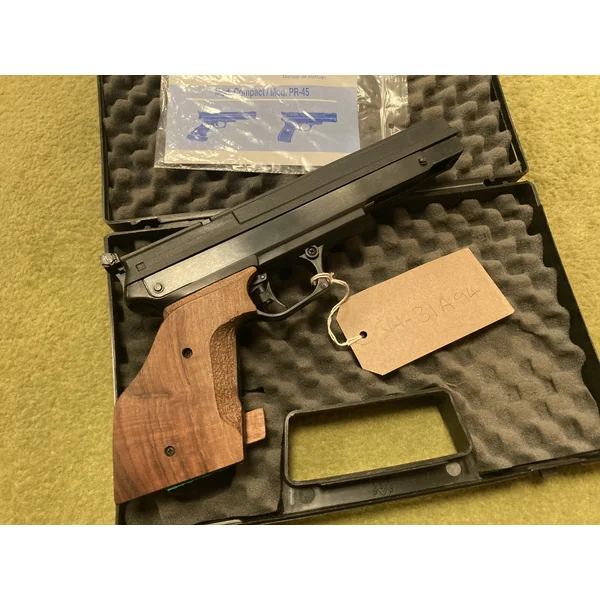 Preloved Gamo Compact Walnut Target LH .177 Pneumatic Air Pistol with Hardcase (Left Hand) - Excellent