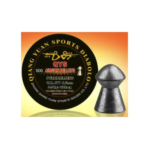 QYS Streamlined FT Domed Heavy .177 9.56gr Pellets