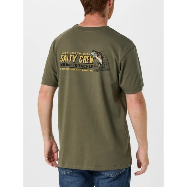 Salty Crew Live Bait Short Sleeve Shirt Dusty Olive