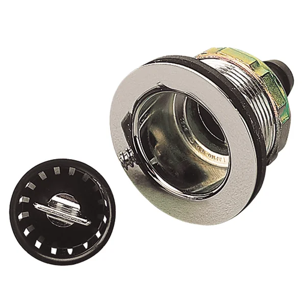 Sea-Dog Sink Drain w/Strainer (2" Openings- 5/8" Barb)