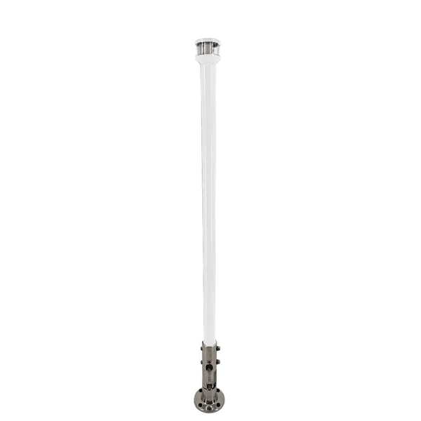 Seaview 24" Manually Folding Light Post w/316 Stainless Steel Base LTBLED12C5 Navigation Light - White [SVMHB124LEDSSW]