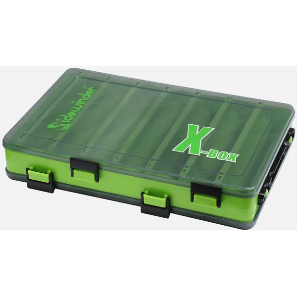 Sidewinder X-Box Double Sided Lure Box Fluro Green 29x20x5cm