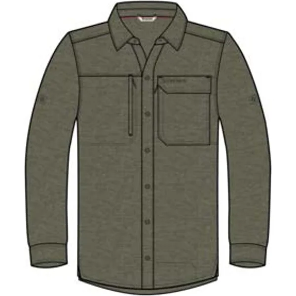 Simms Guide Bugstopper Shirt Willow Heather