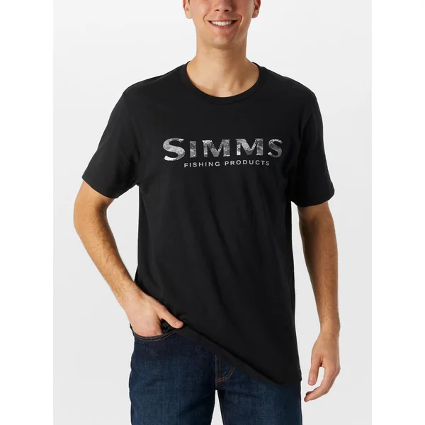 Simms Shroud Fill Logo Short Sleeve Shirt Black