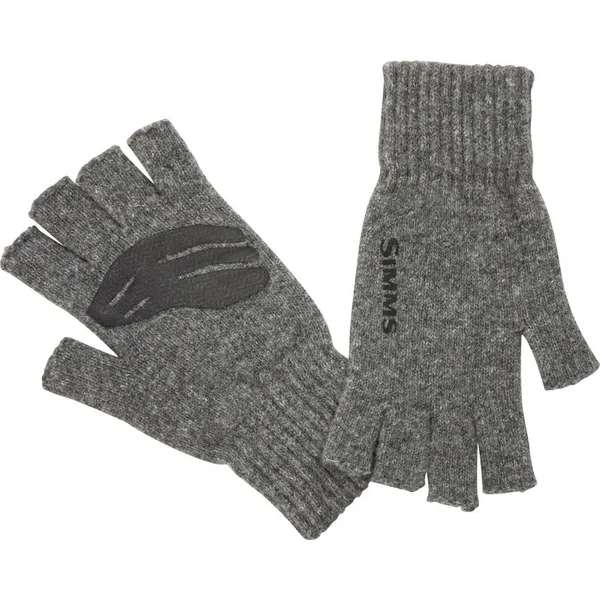 Simms Wool Half Finger Glove Steel