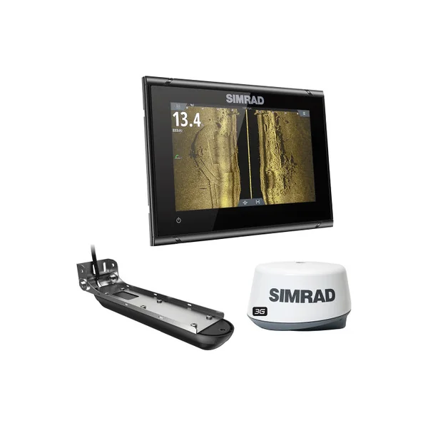 Simrad 000-14869-001 GO7 XSR Combo w/ Active Imaging 3-in-1 Transducer, 3G Radar & US/Canada Navionics+ Chart