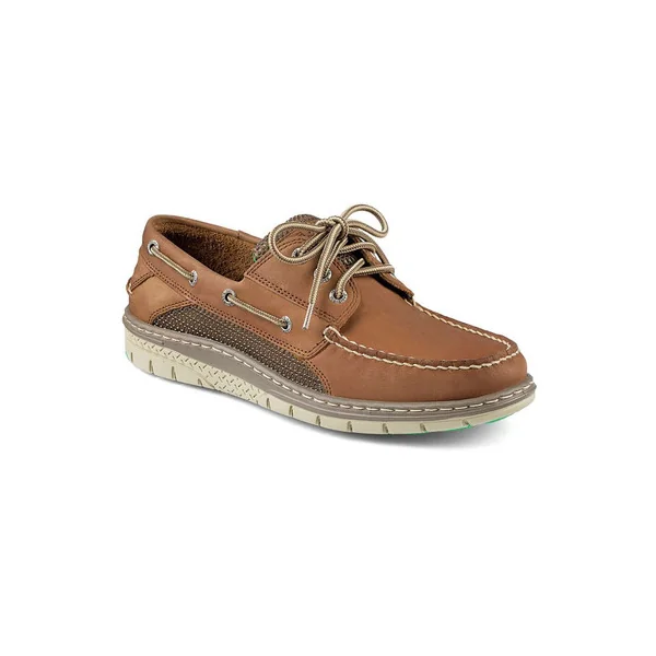 Sperry STS10673 Billfish Ultralite 3-Eye Boat Shoe - Tan/Green - 12