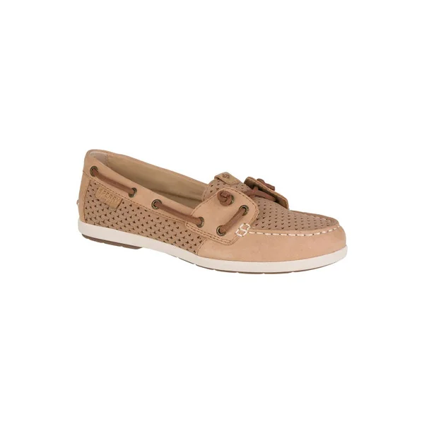 Sperry STS80256 Women's Coil Ivy Scale Emboss Boat Shoe - Linen 6