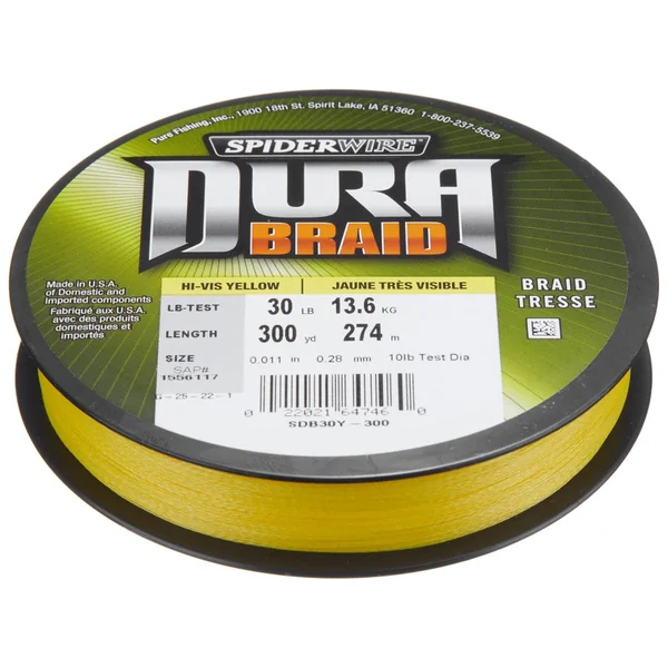 Spiderwire DuraBraid Braided Line Hi-Vis Yellow