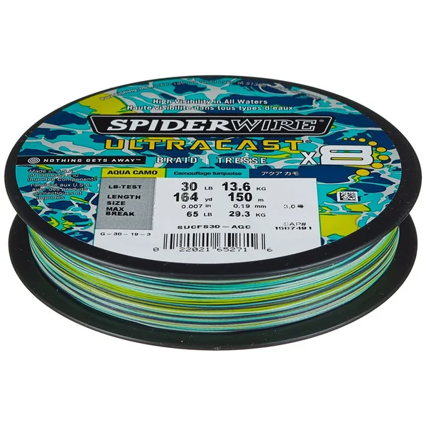 Spiderwire Ultracast Braided Line Aqua Camo