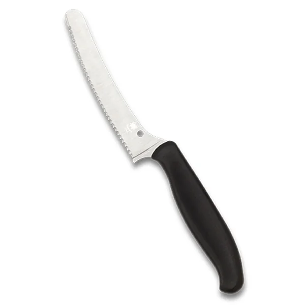 Spyderco Kitchen Z-Cut Serrated Blunt Tip Lightweight 4.4in Fixed Blade