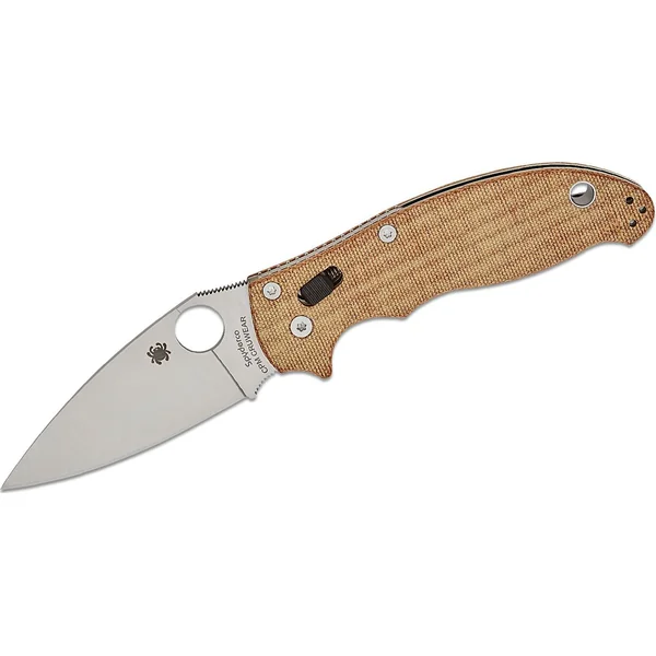 Spyderco Manix 2 Brown Canvas Micarta 3.37in Locking Knife