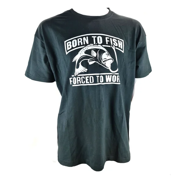 Stillwater Born To Fish - Forced To Work T-Shirt Black