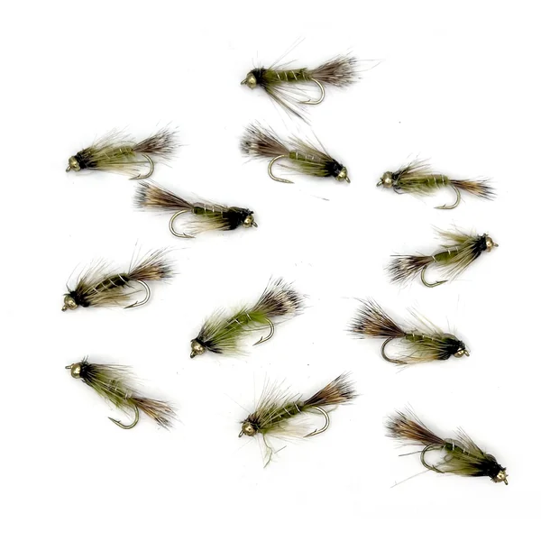 Stillwater Long Shank Marabou Gold Bead Nymph - 1 Dozen
