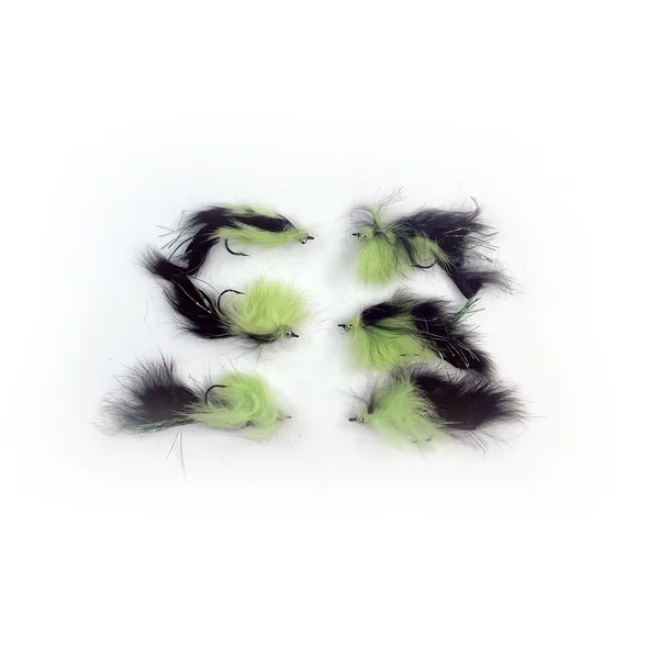 Stillwater Pike Fly Green & Black Bunny 2/0 - Half Dozen