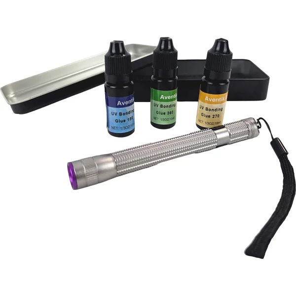 Stillwater Riverruns UV Resin Set 3 Glues with UV Torch & Tin