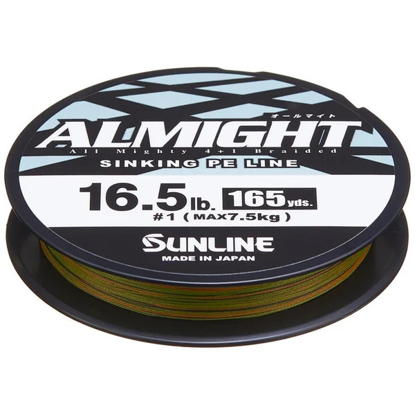 Sunline Almight Olive Camo Sinking PE Braid 165yd