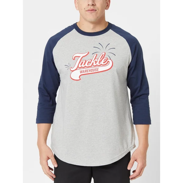 Tackle Warehouse Americana 3/4 Sleeve Shirt Grey/Navy