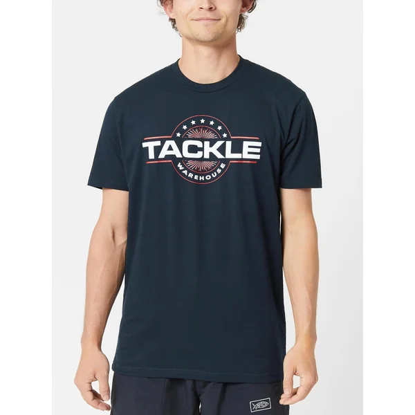 Tackle Warehouse Stars Short Sleeve Shirt Navy Blue