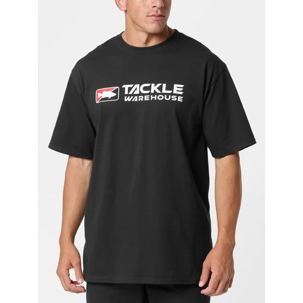 Tackle Warehouse Tall Front Logo Short Sleeve Black