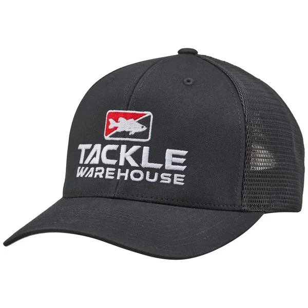 Tackle Warehouse Vertical Flexfit Trucker Hat Black