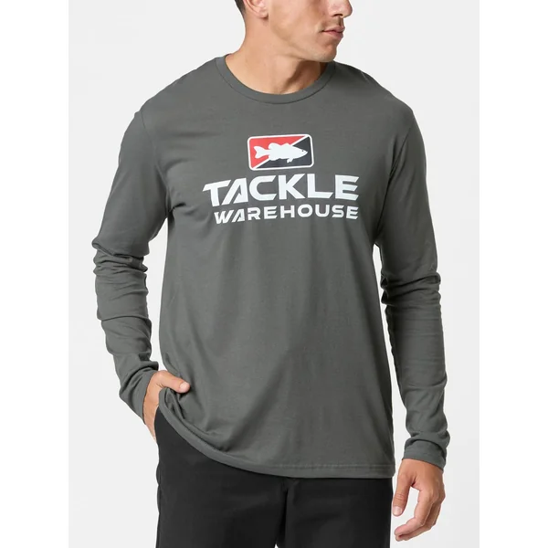 Tackle Warehouse Vertical Long Sleeve Shirt Charcoal