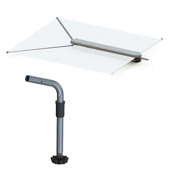 TACO ShadeFin w/White Fabric, Case Fixed Rod Holder Mount Kit [T10-3000-3]