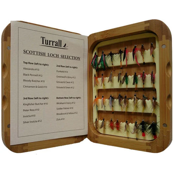 Turrall Fly Selection - Bamboo Box Scottish Loch 32 Flies