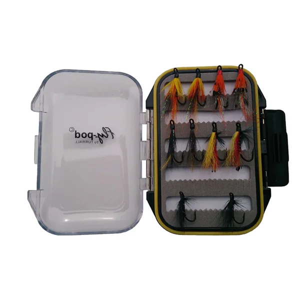 Turrall Fly Selection - Fly Pod Box Double Salmon 10 Flies