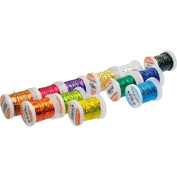 Veniard 12 Spool Holographic Tinsel Mixed Selection