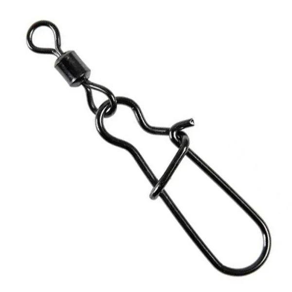 VMC 3526BK Black Rolling Swivel with Duel Lock Clip