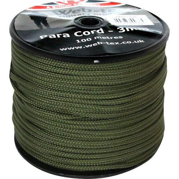 Web-Tex Para Cord On Reel 3mm diameter 100m