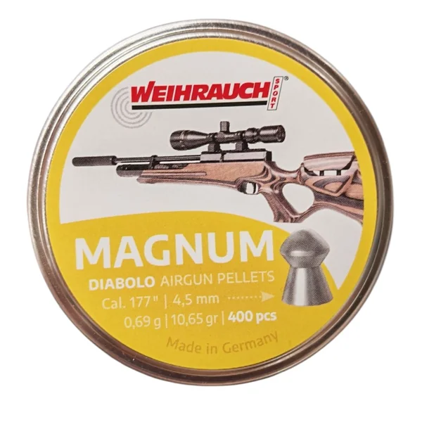 Weihrauch Magnum 10.65gr .177 4.51mm 400pc Air Rifle Pellets