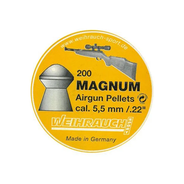 Weihrauch Magnum 21.2gr .22 5.51mm 200pc 2364