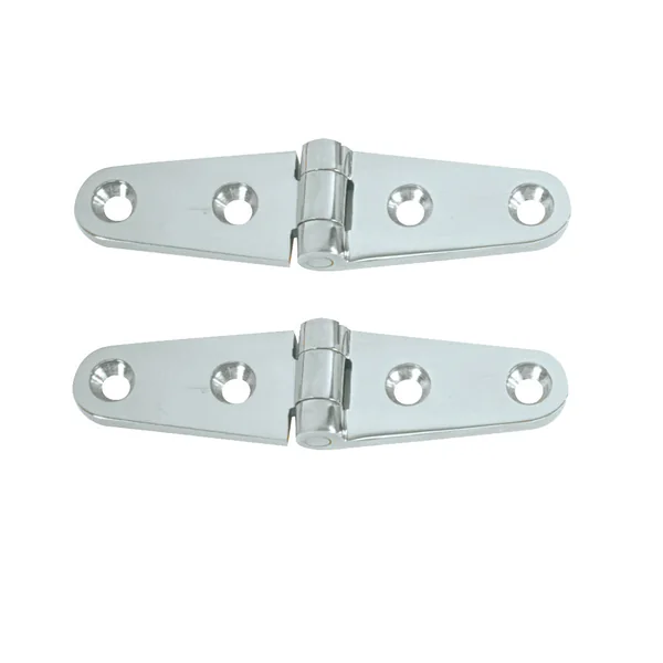 Whitecap Strap Hinge - CP/Brass - 4" x 1" - Pair [S-0604]