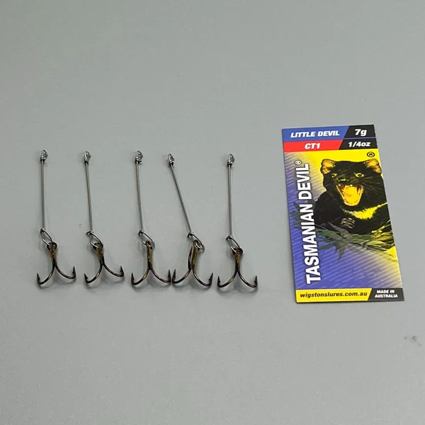 Wigston Tasmanian Devil Wire Mount & Treble 5pk