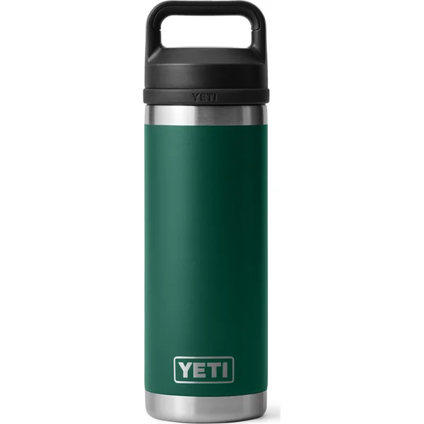 YETI Rambler 18oz Bottle Chug Black Forest Green