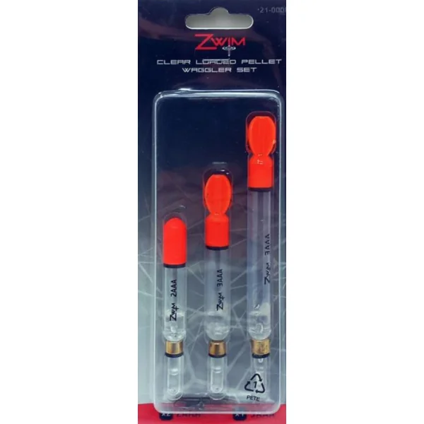 ZWIM 3pc Clear Pellet Waggler Set